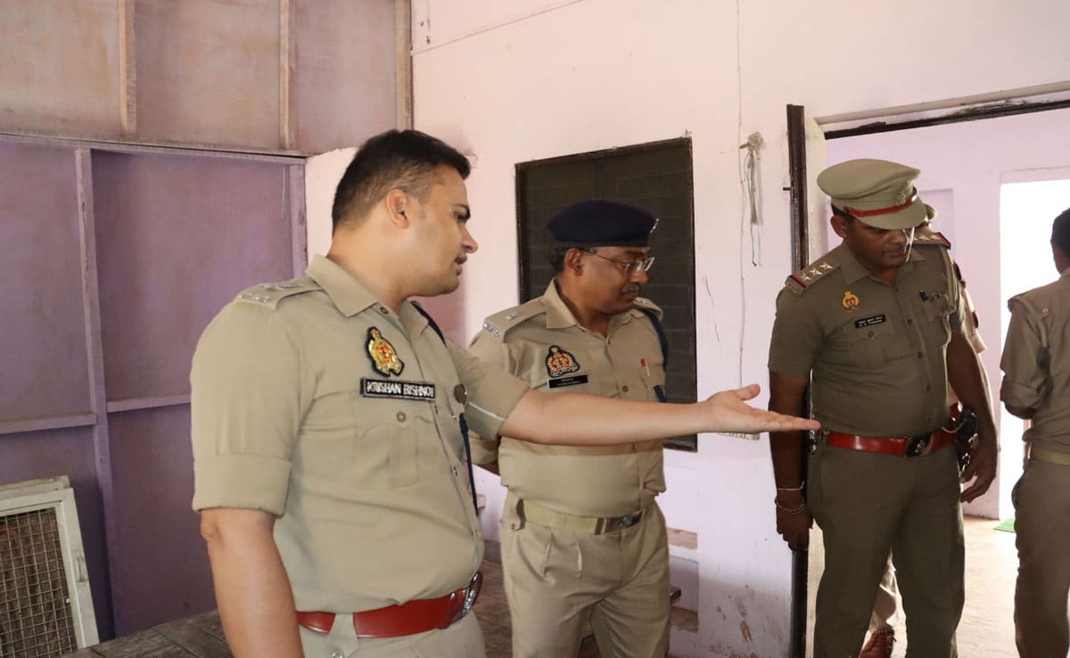 Sambhal: SP Krishna Kumar Bishnoi took stock of Hazratnagargarhi police station